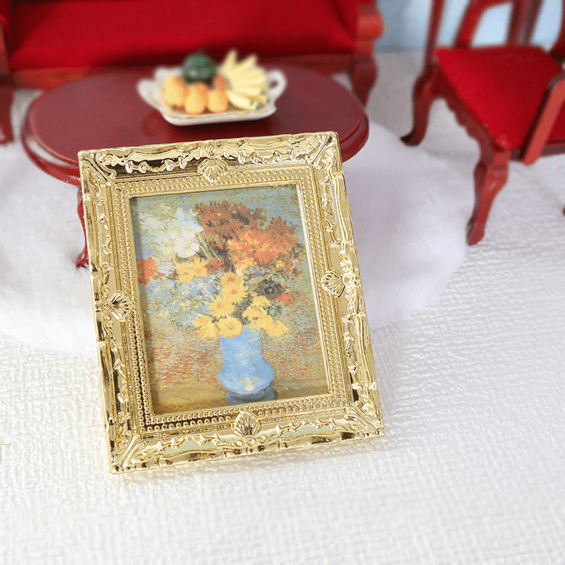 1:12 Mini Dollhouse Decoration Accessories - Famous Painting Picture Frame  Miniature Simulation Oil Painting Toy Ornaments